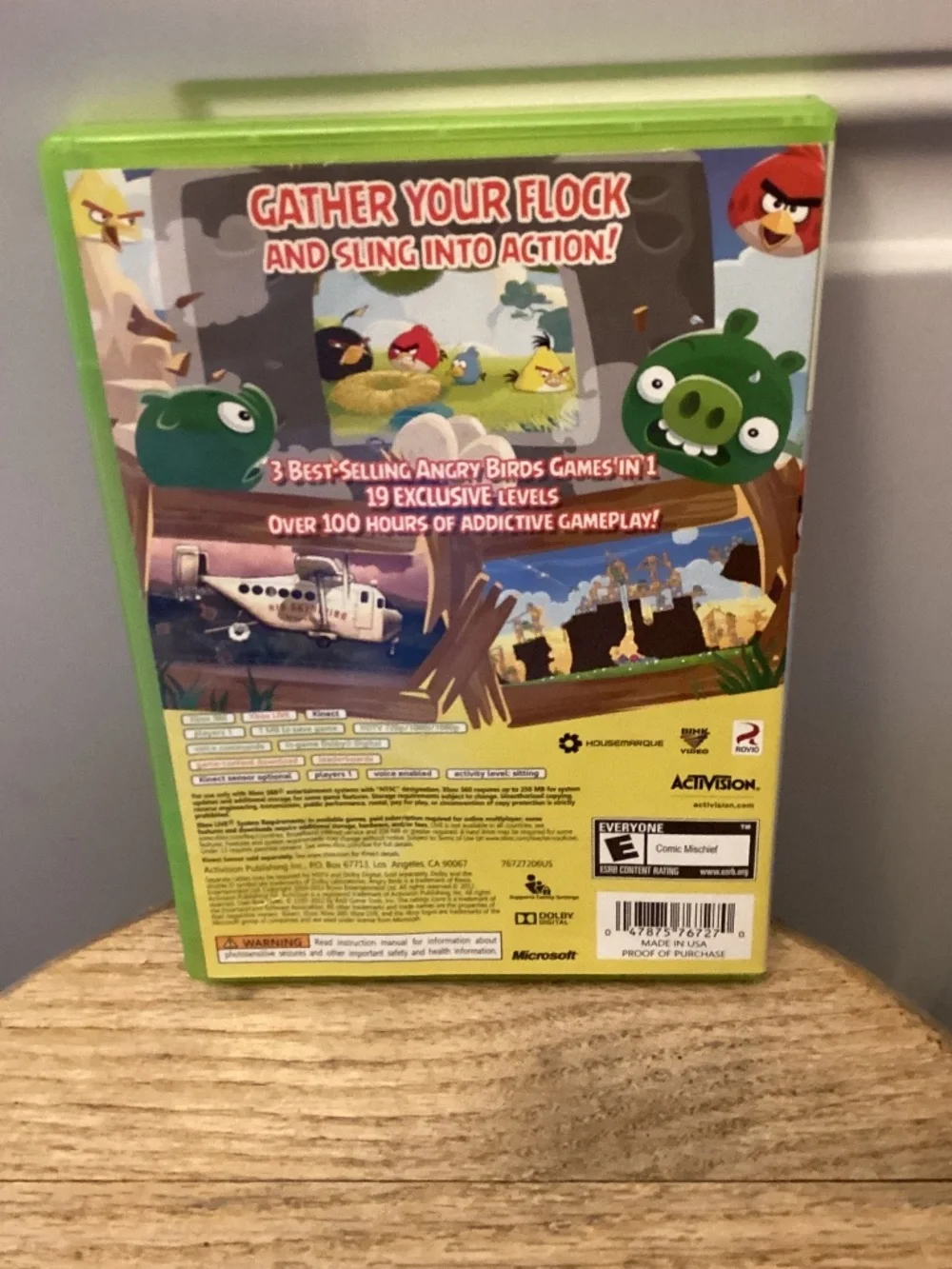 Angry Birds Trilogy Microsoft Xbox 360 works with Kinect Sensor also